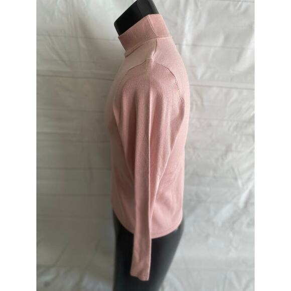 Pendleton Sweater Women’s Medium Pink Soft Stretchy Mock Neck Long Sleeve READ* - Picture 2 of 8